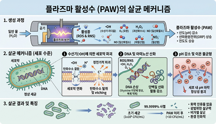 플라즈마 활성수의 살균원리
